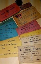 Much St. Joseph collectibles. First Baptist, St. Joseph Relays, Y.M.C.A., Hi-Y, Teen Town