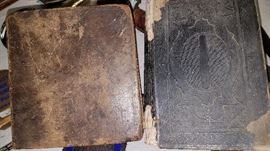 Antique books. 1787 Dictionary and 1853 Methodist Hymn book