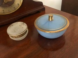 antique glass pill case compact