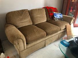 comfy tan sofa couch, clean, great condition!