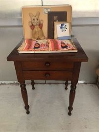 2 thin drawer side end  table