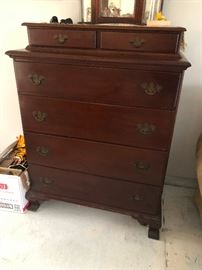 6 drawer antique highboy dresser