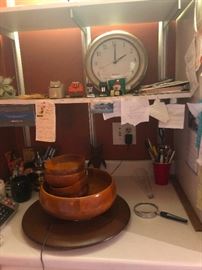 wood carved salad bowls