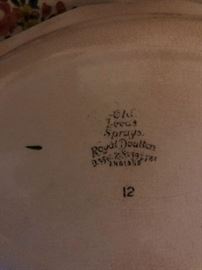 Royal Doulton old Leeds Sprays china