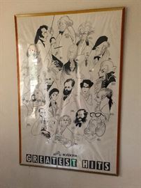 Al Hirschfeld RCA Victor Greatest Hits framed poster