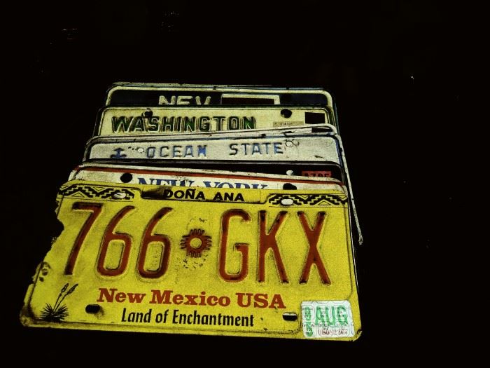 old license plates