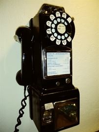 Rotary dial pay phone