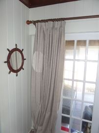 another set of curtains and rod
