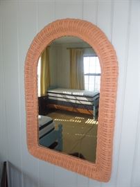 wicker mirror