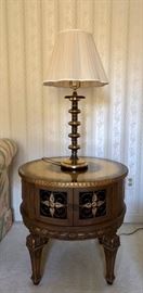 
French provincial side table/storage… Pair of stylized lamps