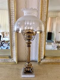 Love this lamp! Brass with marble base...