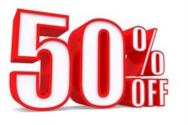 half off