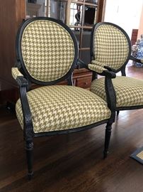 Pair of Ethan Allen Italian Neoclassical Style Chairs