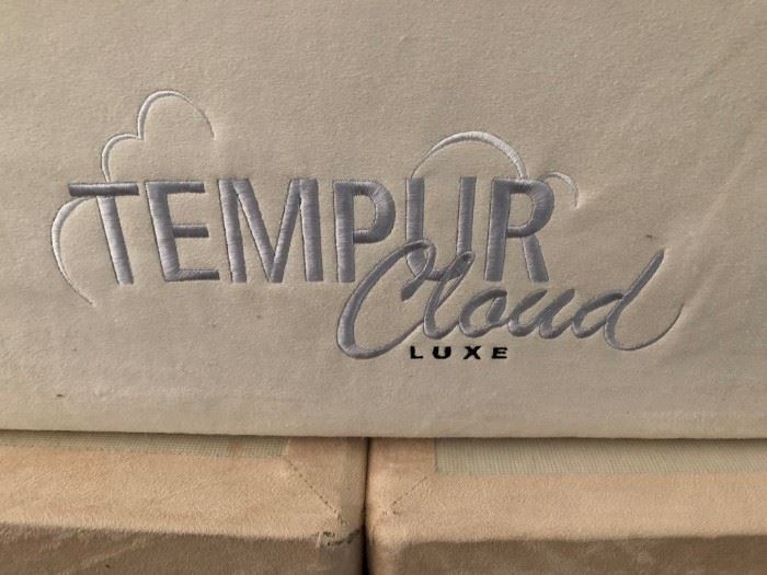 TempurPedic King-Size Cloud Luxe Mattress and Base, purchased in 2012 and in like-new condition.