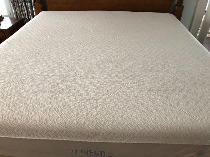 TempurPedic King-Size Cloud Luxe Mattress and Base, purchased in 2012 and in like-new condition.