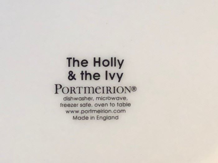Set of Portmeirion England Holly and Ivy Dinnerware