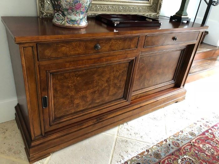 Ethan Allen Cherry and Burled Walnut Sideboard