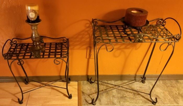 Ornate Metal Stands w/ Candles + Holders - $35 for everything combined