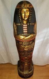 4ft. Tall Wooden Egyptian Queen Sarcophagus Storage Coffin - $199