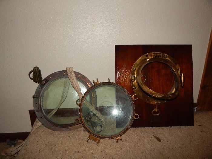 The one mounted on wood is from sunken Japanese ship