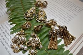 Vintage costume earrings
