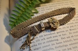 Antique 14k mesh bracelet