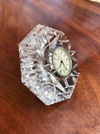WATERFORD Lismore paperweight clock (retails $125) @ $50.