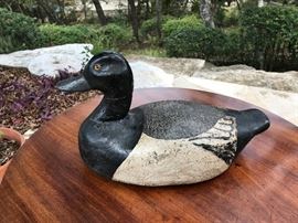 Bluebill drake by Paul Wyberg of Neenah, WI, ca.1950, w/ marked weight strip @ $50.