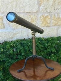 Antique Vintage Brass Telescope with tripod $150