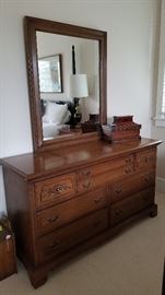 Penn Colony by Broyhill horizontal 8 drawer dresser @ $175. Mirror @ $40