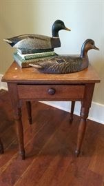 0ne drawer walnut table med 1800's (1860) - Slightly smaller than the previous one.. $125