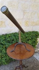Antique Vintage Brass Telescope with tripod $150