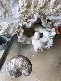 Geodes rock with crystal formation. $45