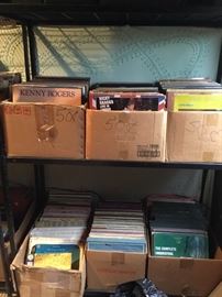 Lots of records, cassette tapes and cd’s