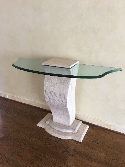 Marble/glass console