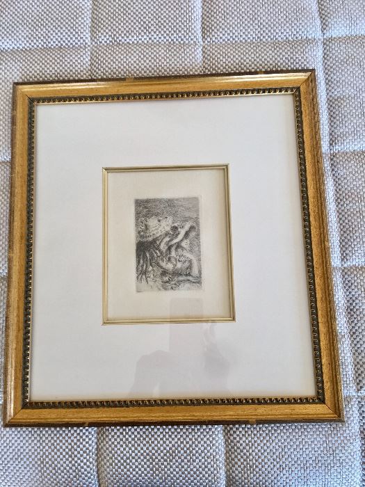 Renoir etching w/COA