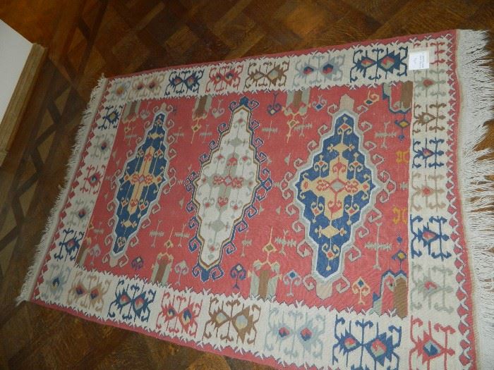Hand tied Oriental rug.