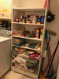 Laundry room has lots of household stuff