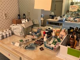 Lots of bathroom/“nutritional products”...