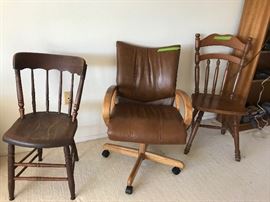 An antique, a functional and a traditional chair