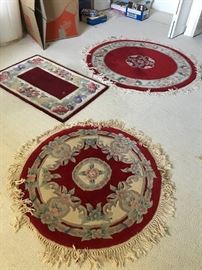 Three small area rugs