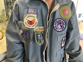 I love this vintage jacket! Our bachelor was a traveling man...