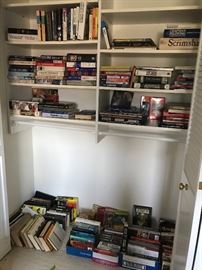 A variety of books from the owner