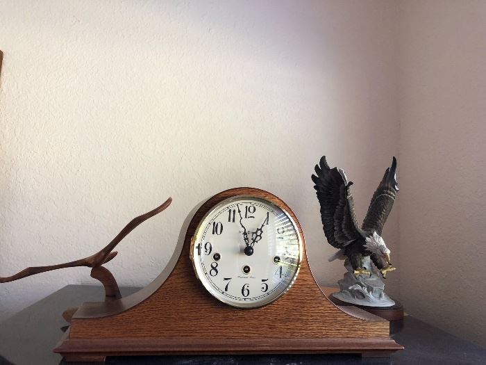 Herman Miller Mantle Clock, Tiger Oak
