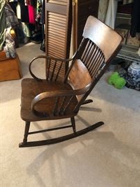Bent Tiger/ Flame Oak rocking chair 