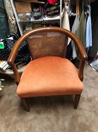 Vintage Cane back barrel chair