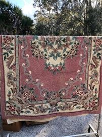 Pink Aubusson rug
