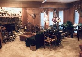 Fireplace room. All is for sale