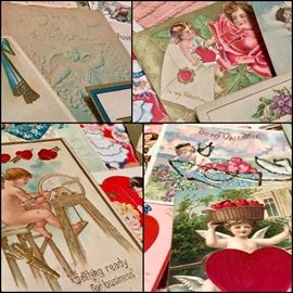 Vintage valentines. A large collection