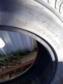 Tires and four rims 1/2 off